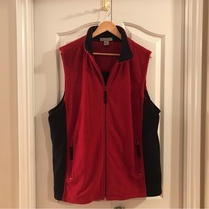 RETREAT Red /Black Unisex Fleece Vest Size L